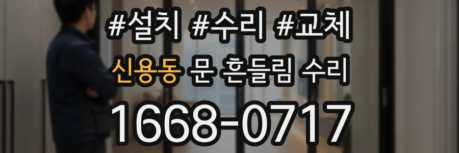 신용동 문 흔들림 수리