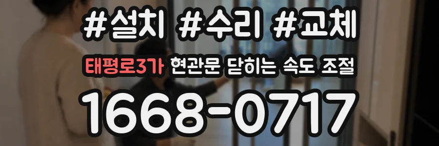 태평로3가 현관문 닫히는 속도 조절