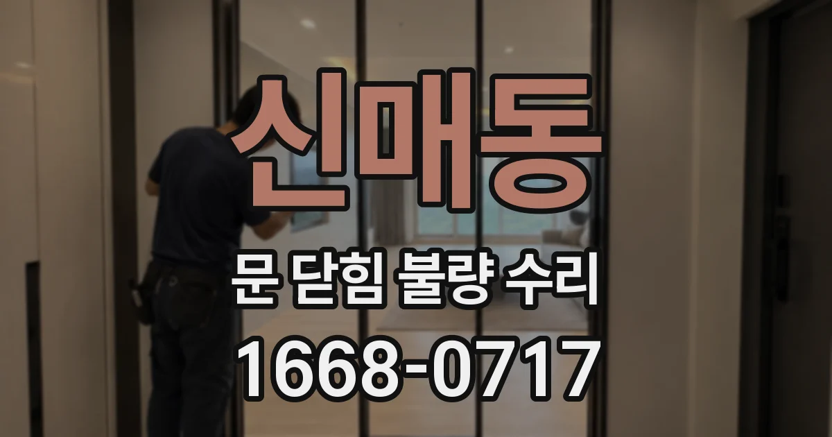 신매동 문 닫힘 불량 수리