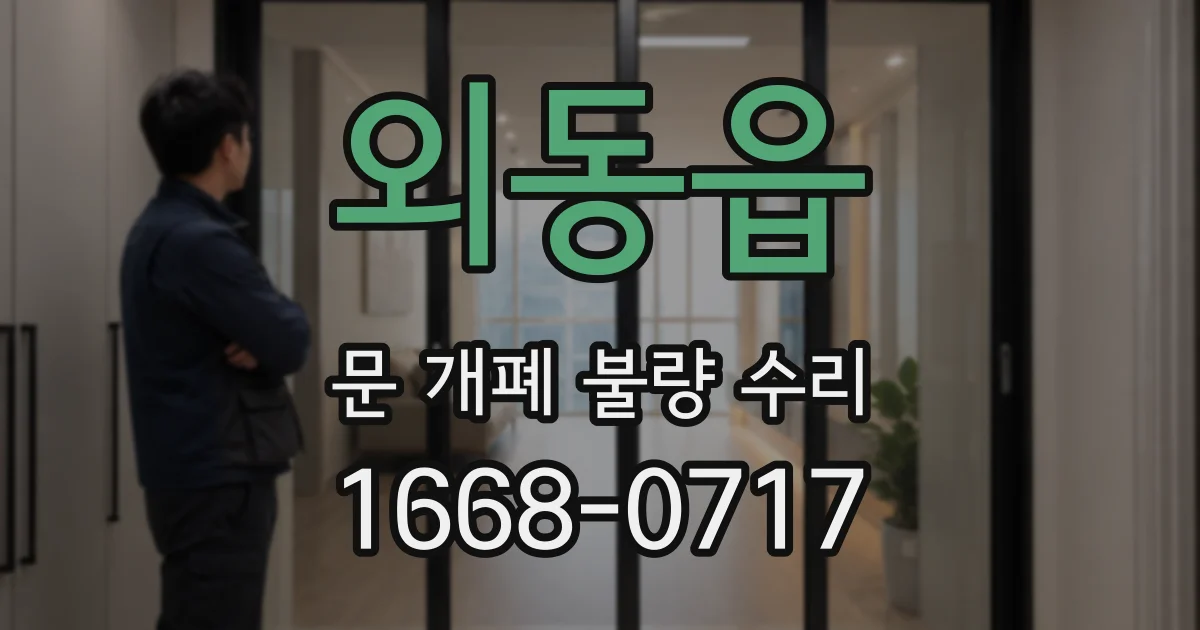외동읍 문 개폐 불량 수리