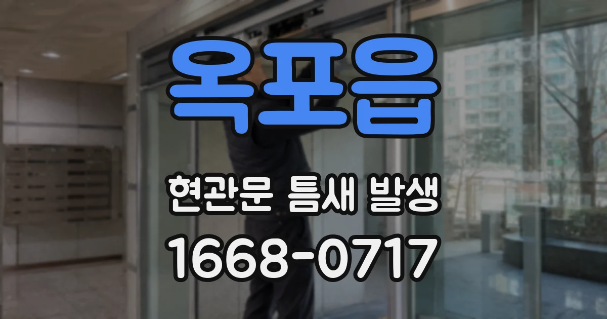 옥포읍 현관문 틈새 발생