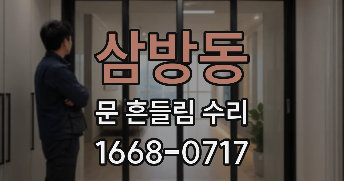 삼방동 문 흔들림 수리