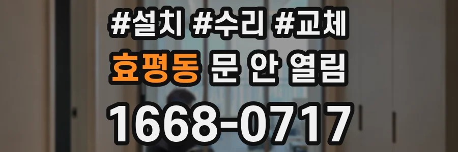 효평동 문 안 열림