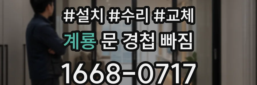 계룡 문 경첩 빠짐