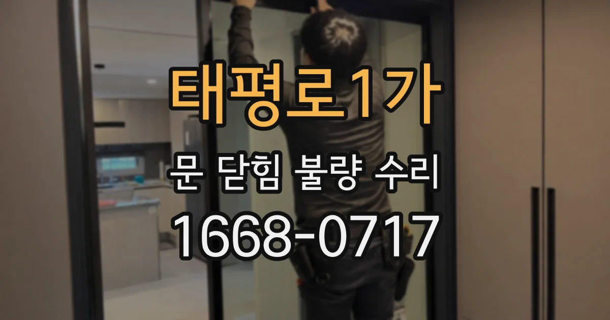 태평로1가 문 닫힘 불량 수리