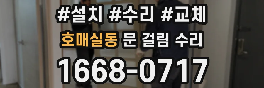 호매실동 문 걸림 수리