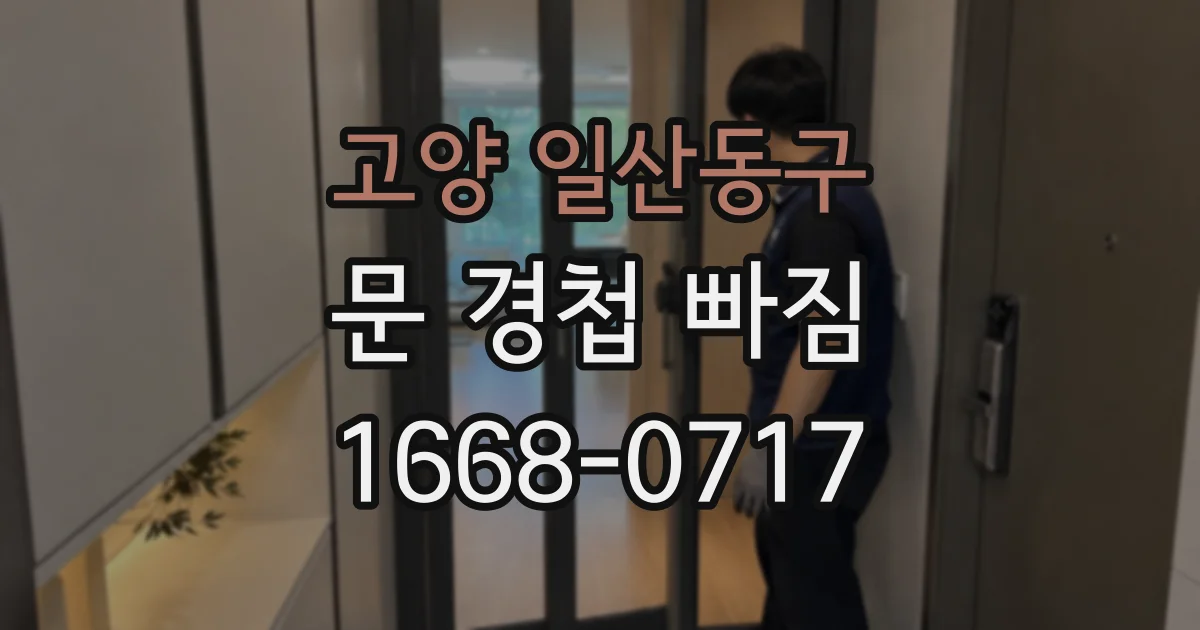 고양 일산동구 문 경첩 빠짐