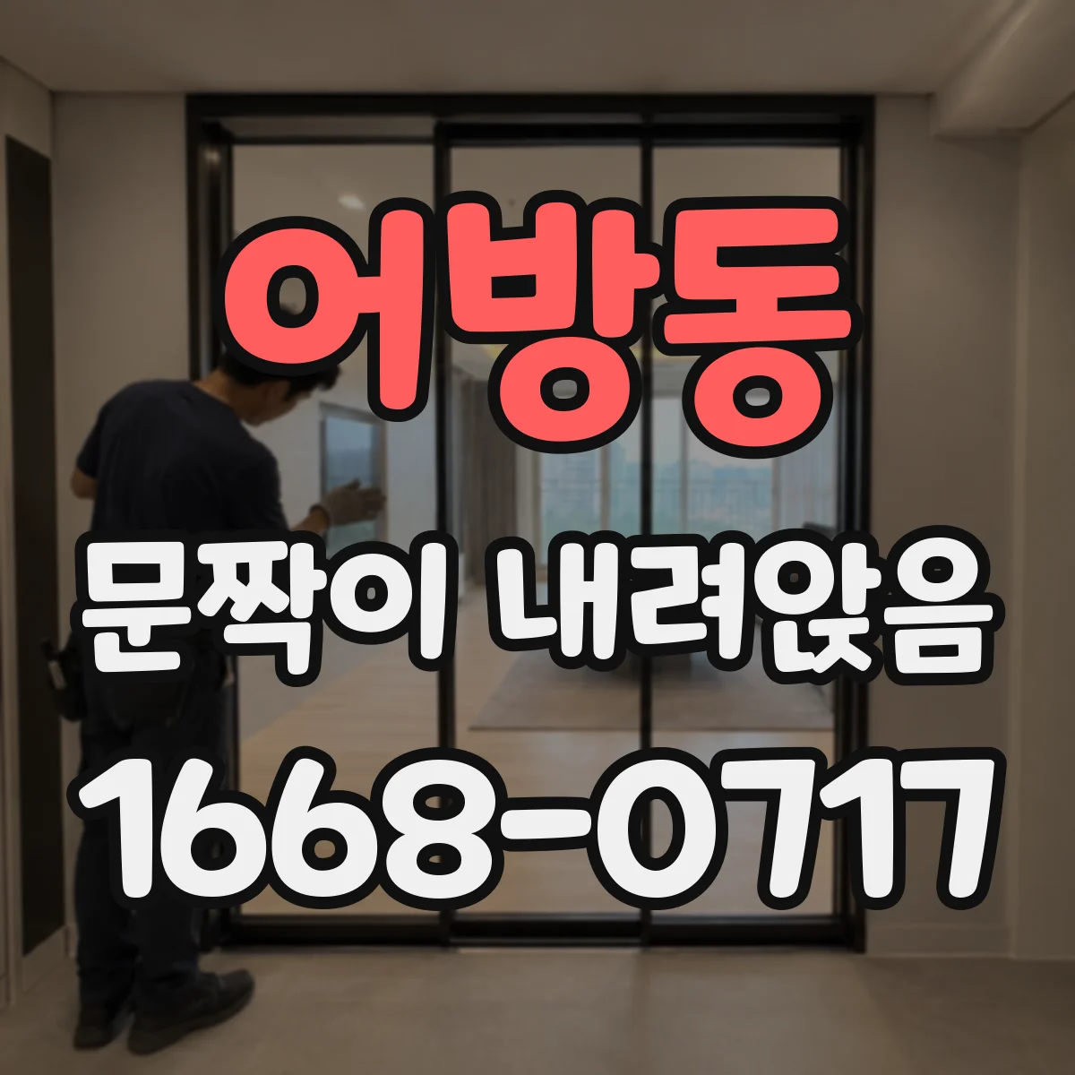 어방동 문짝이 내려앉음