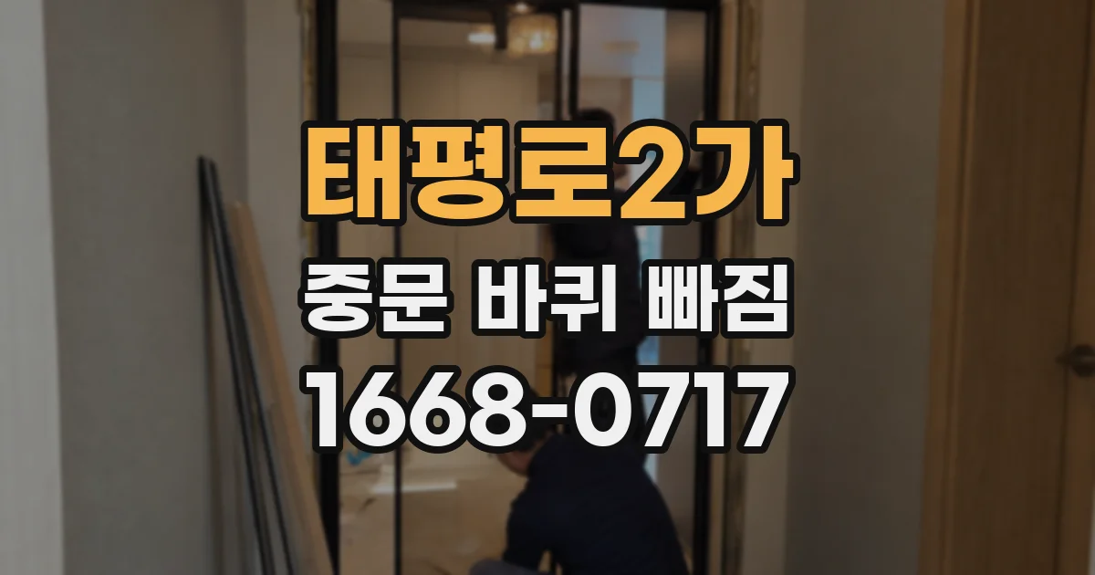 태평로2가 중문 바퀴 빠짐