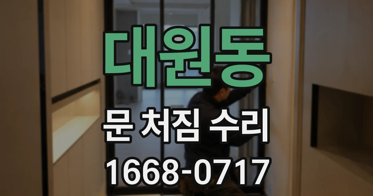 대원동 문 처짐 수리