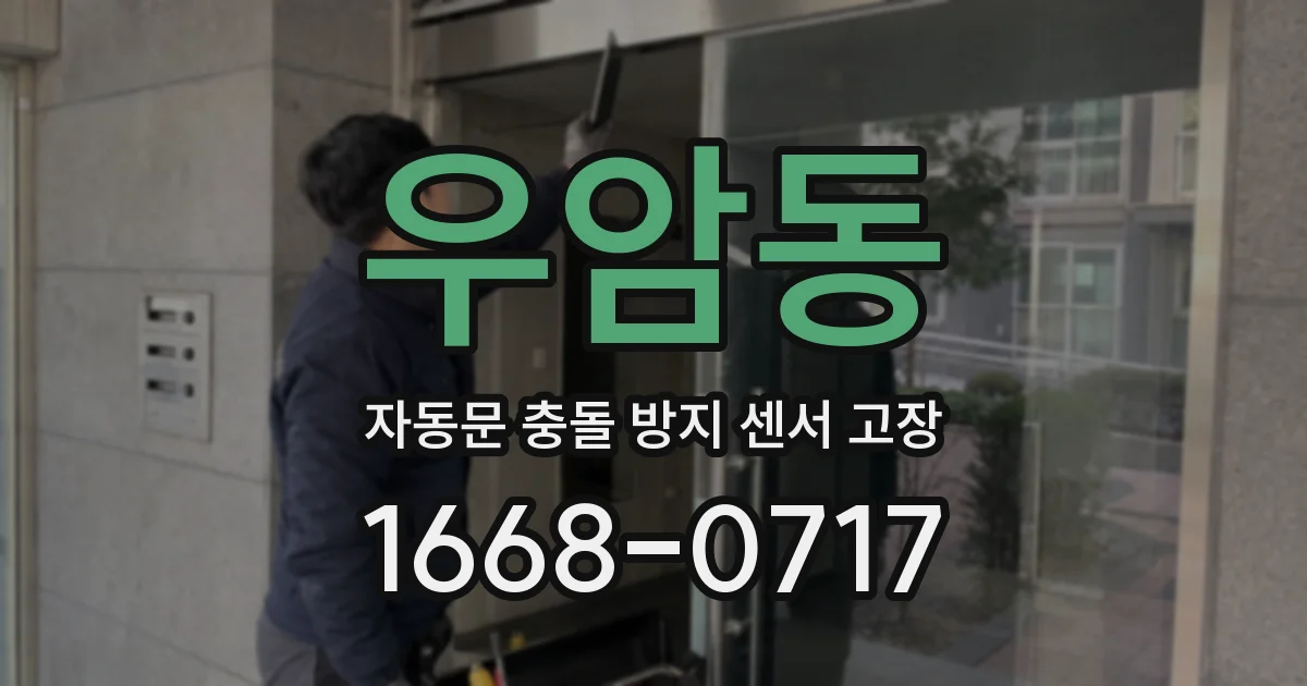 우암동 자동문 충돌 방지 센서 고장
