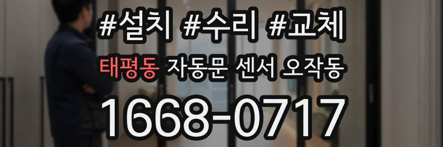 태평동 자동문 센서 오작동