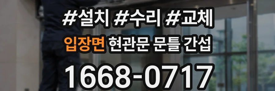 입장면 현관문 문틀 간섭