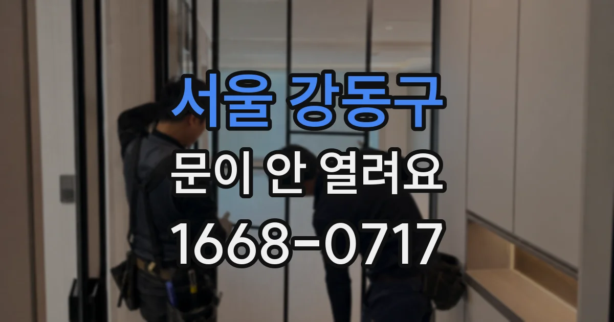 서울 강동구 문이 안 열려요