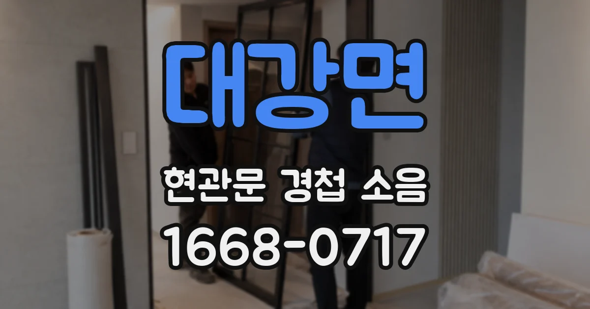 대강면 현관문 경첩 소음
