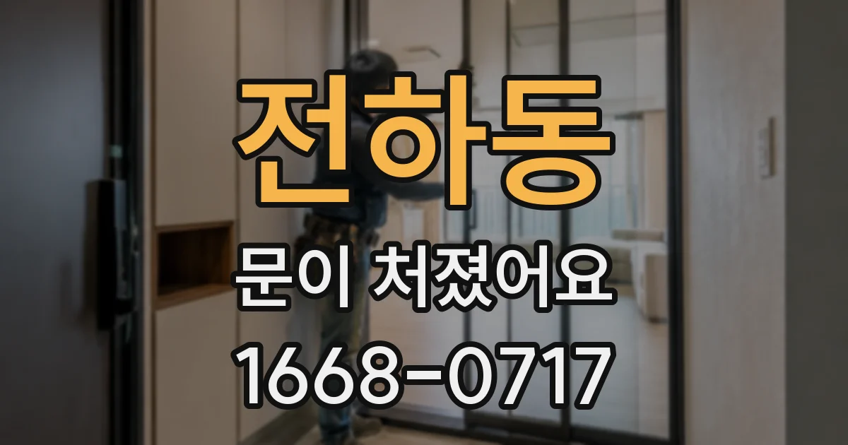 전하동 문이 처졌어요