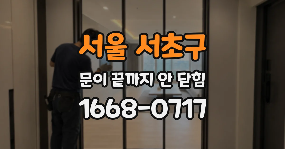 서울 서초구 문이 끝까지 안 닫힘