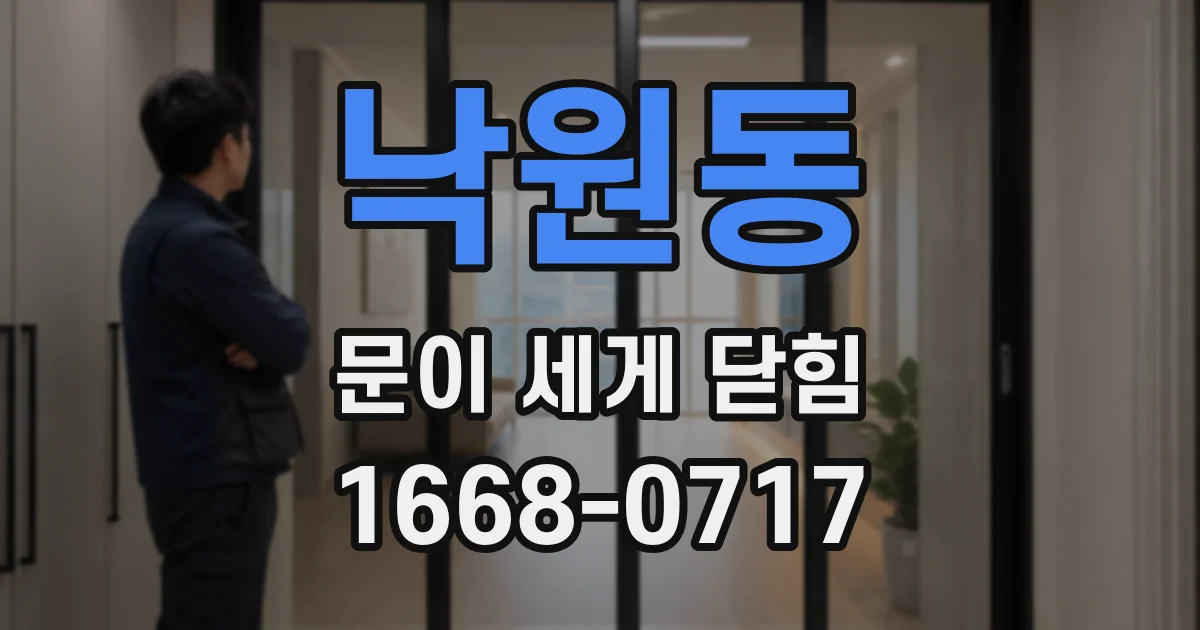 낙원동 문이 세게 닫힘