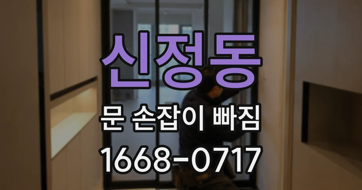 신정동 문 손잡이 빠짐