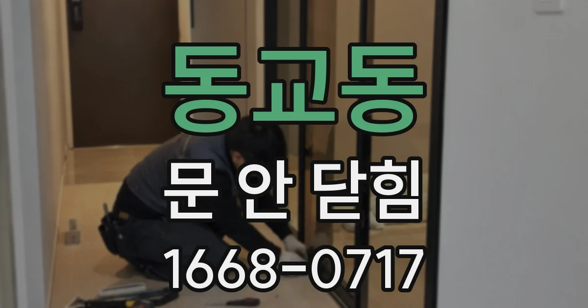 동교동 문 안 닫힘