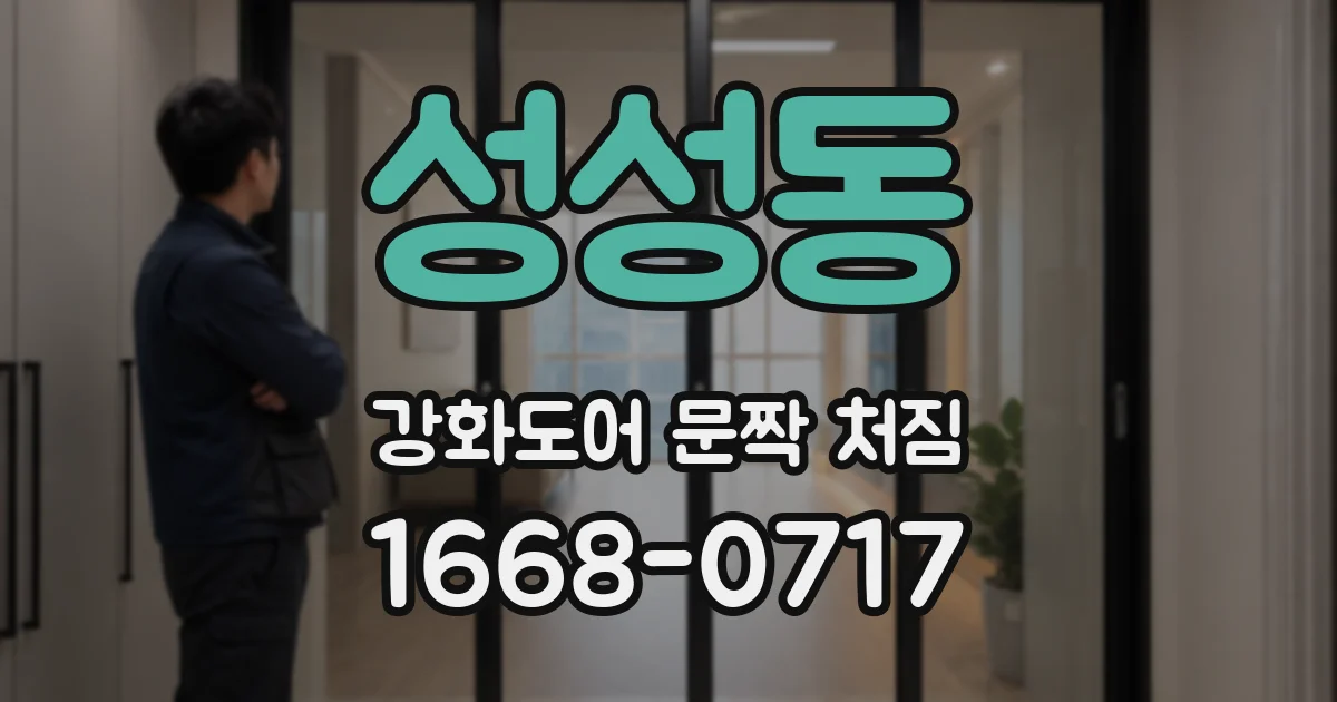 성성동 강화도어 문짝 처짐