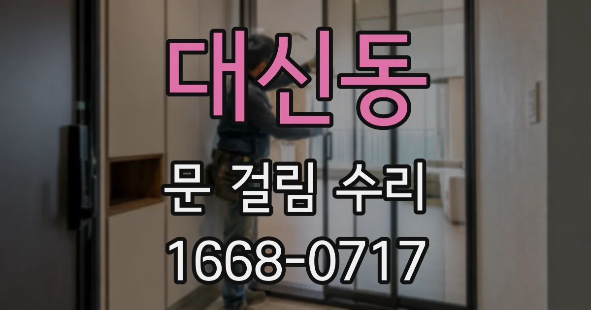 대신동 문 걸림 수리