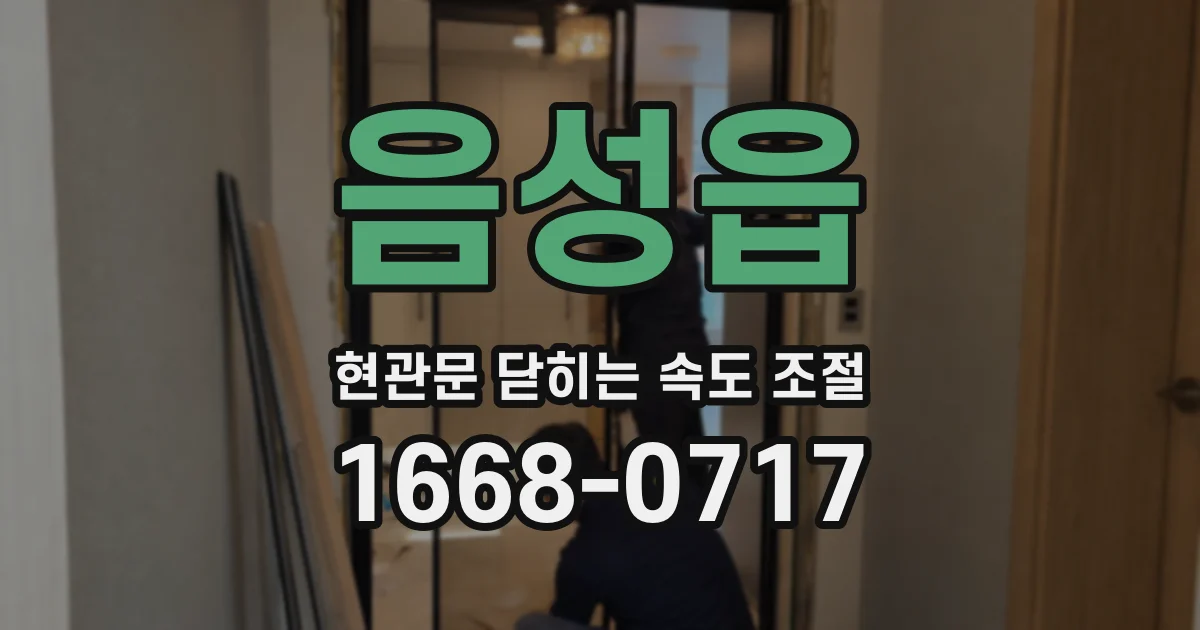음성읍 현관문 닫히는 속도 조절