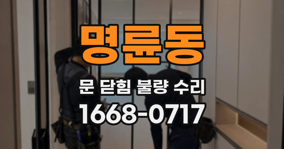 명륜동 문 닫힘 불량 수리
