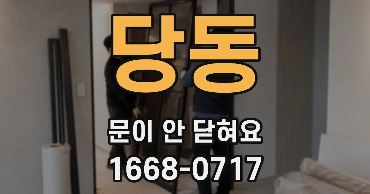 당동 문이 안 닫혀요