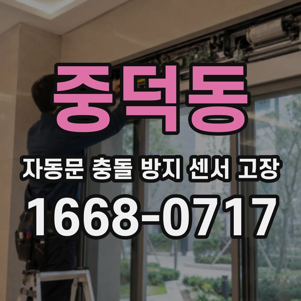 중덕동 자동문 충돌 방지 센서 고장