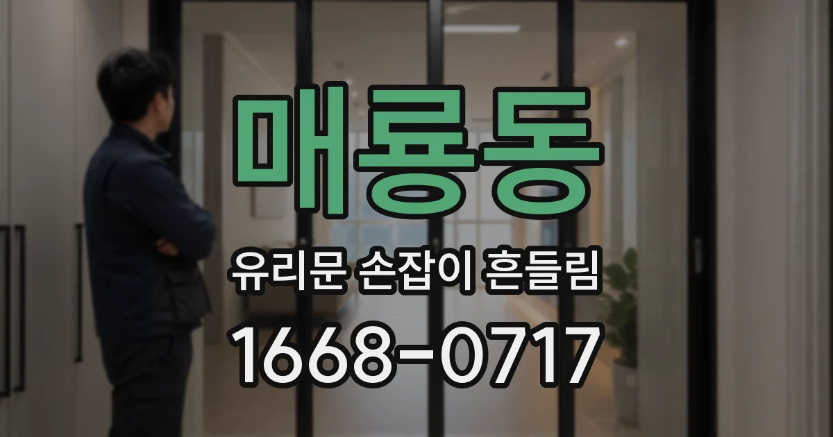 매룡동 유리문 손잡이 흔들림