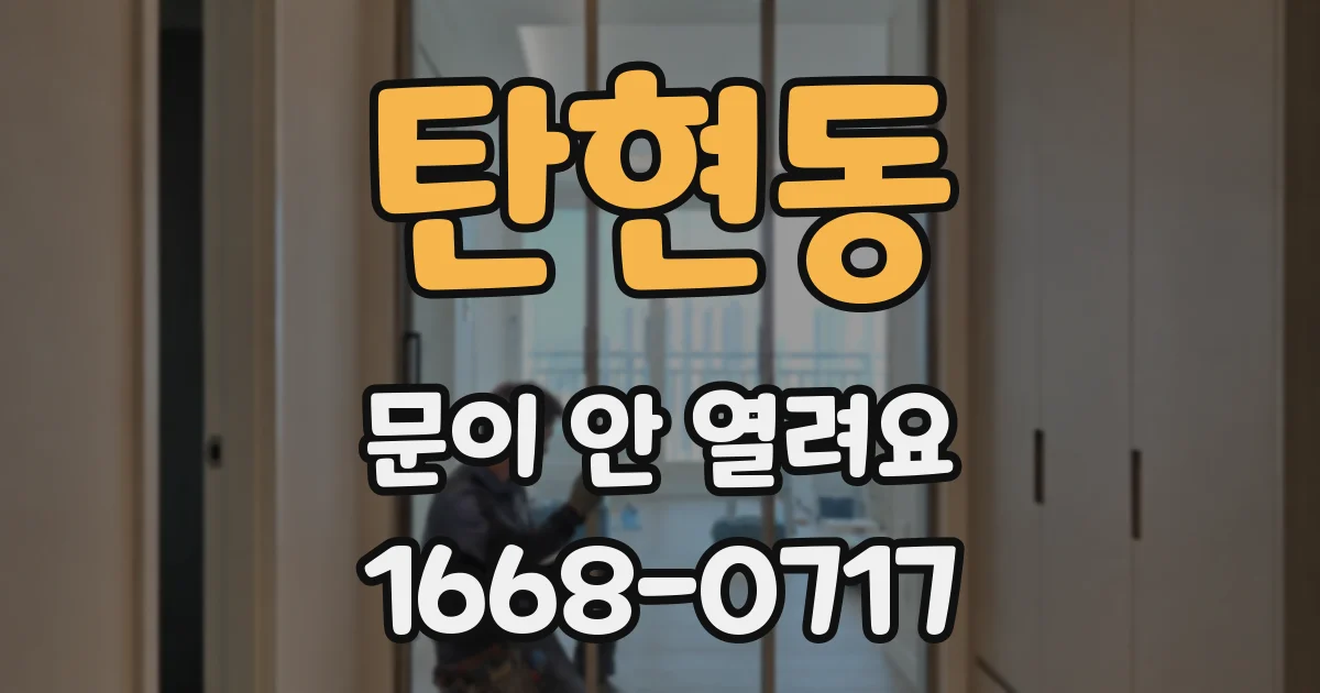 탄현동 문이 안 열려요
