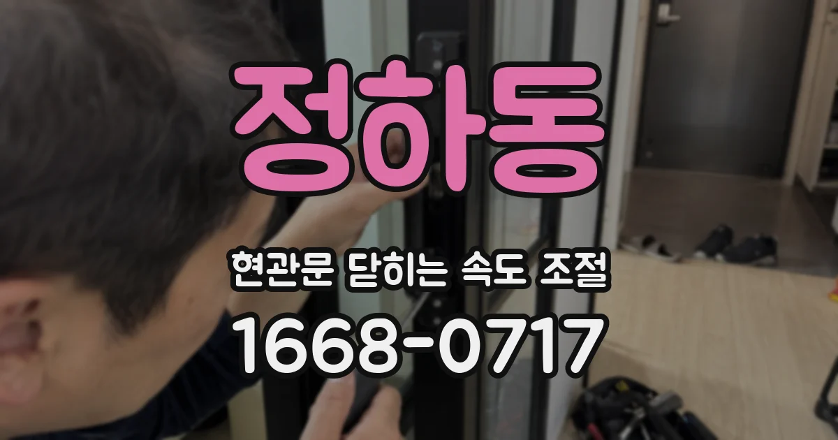 정하동 현관문 닫히는 속도 조절