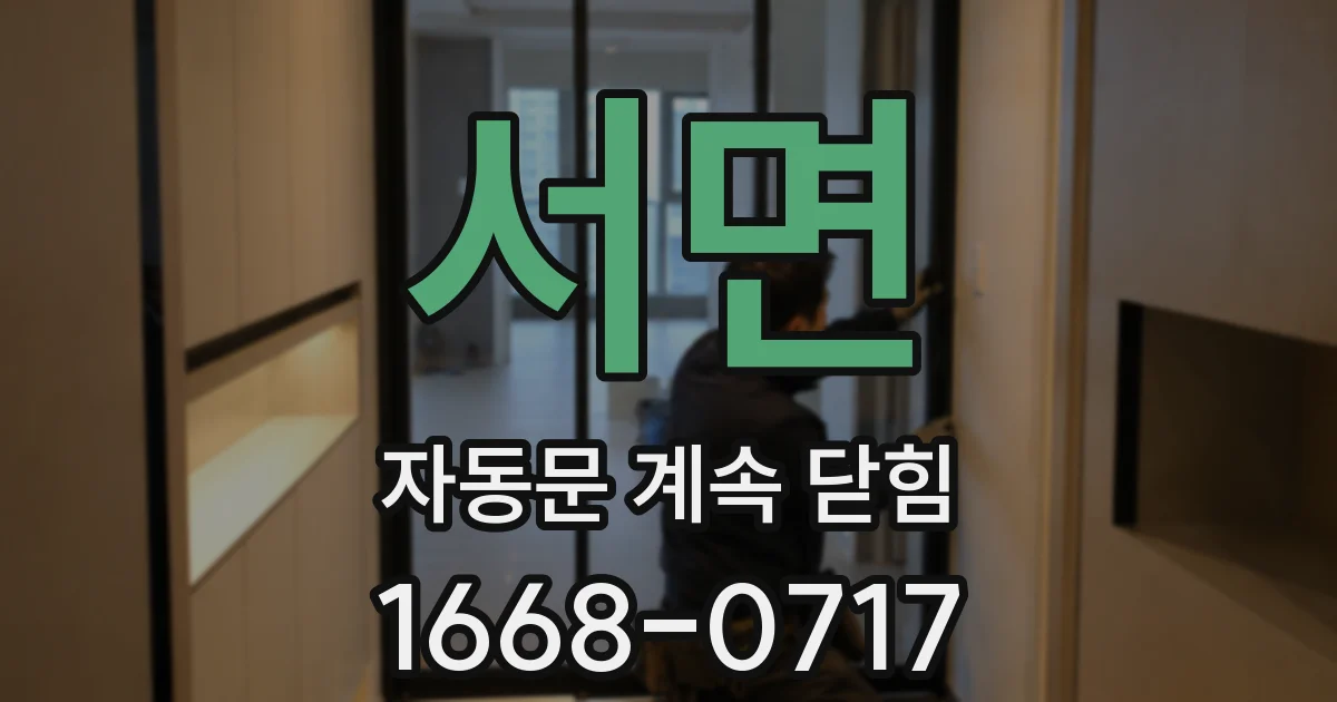 서면 자동문 계속 닫힘