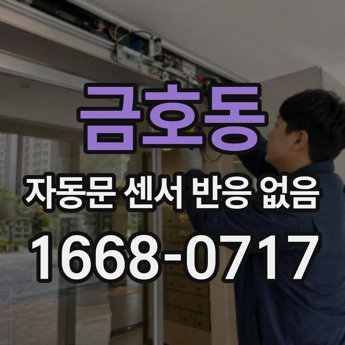 금호동 자동문 센서 반응 없음