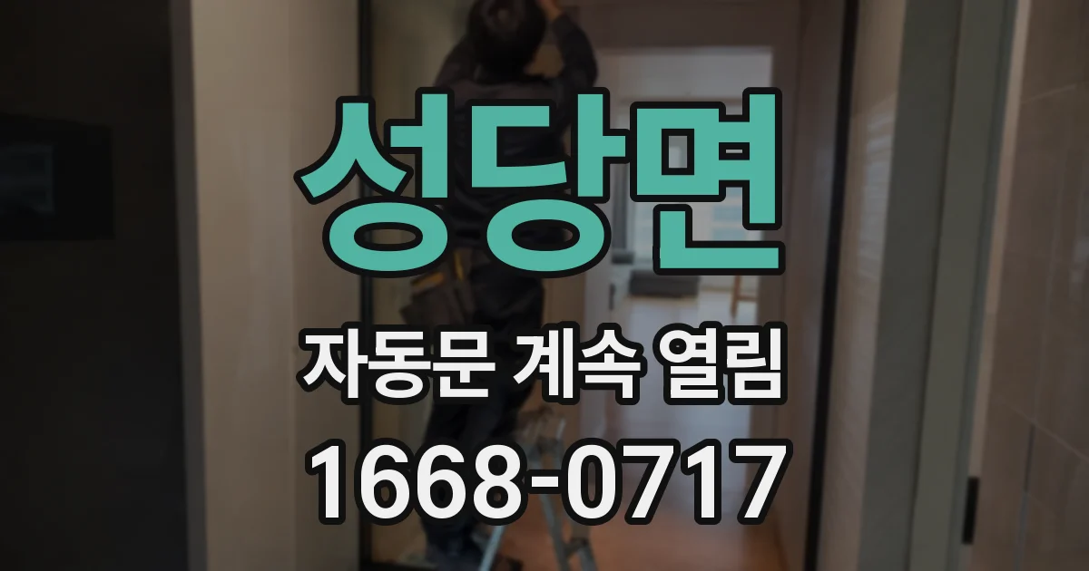 성당면 자동문 계속 열림