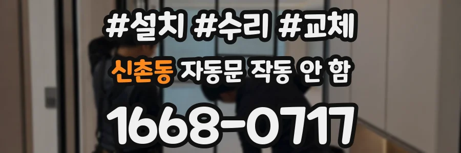 신촌동 자동문 작동 안 함