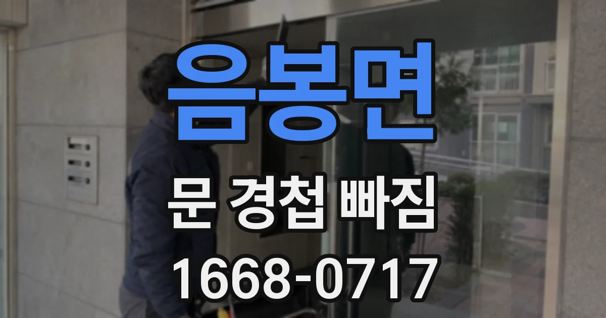 음봉면 문 경첩 빠짐