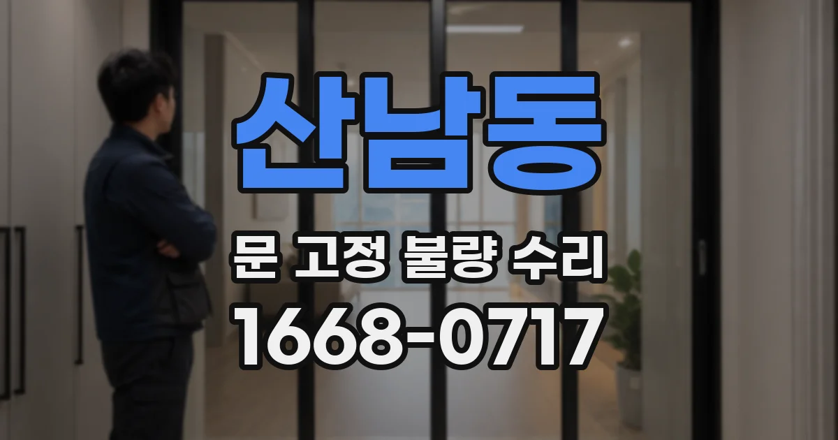 산남동 문 고정 불량 수리