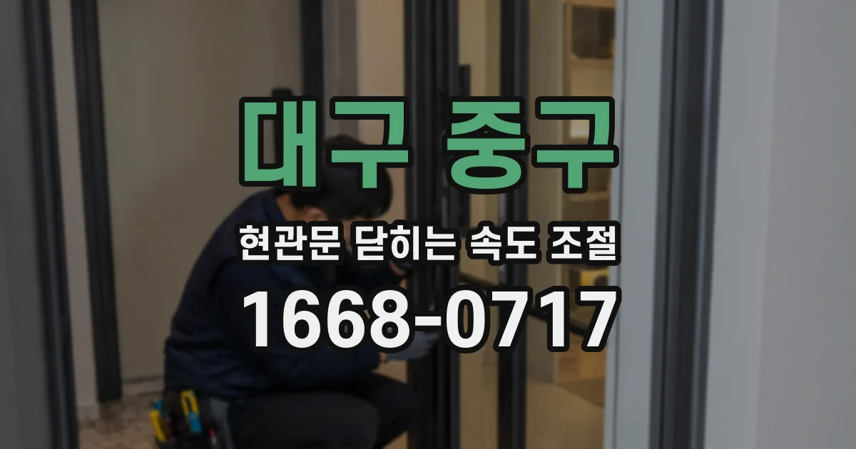 대구 중구 현관문 닫히는 속도 조절
