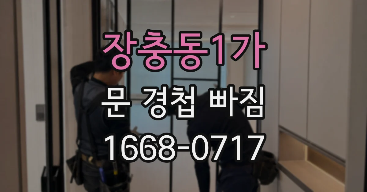 장충동1가 문 경첩 빠짐