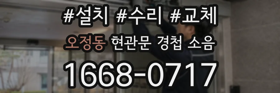 오정동 현관문 경첩 소음
