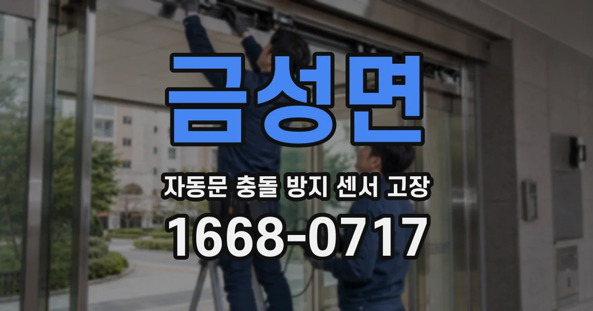 금성면 자동문 충돌 방지 센서 고장