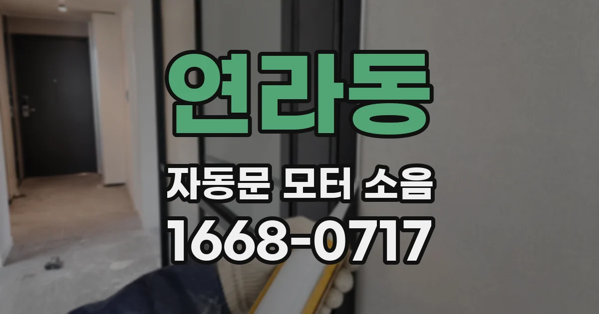 연라동 자동문 모터 소음