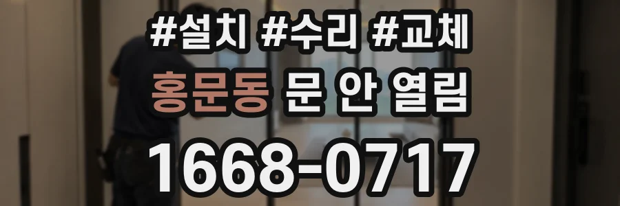 홍문동 문 안 열림