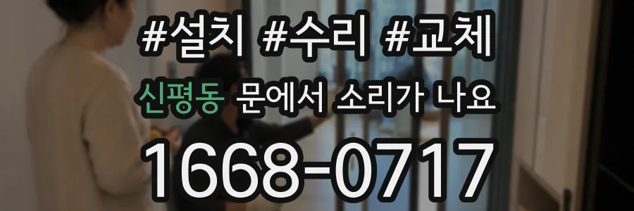 신평동 문에서 소리가 나요