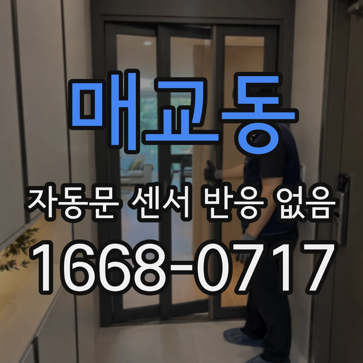 매교동 자동문 센서 반응 없음