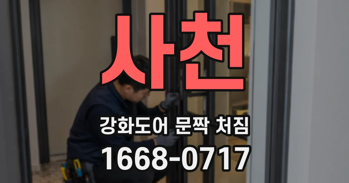 사천 강화도어 문짝 처짐