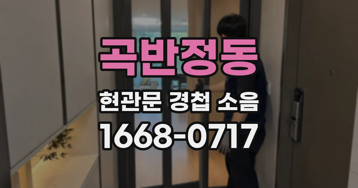 곡반정동 현관문 경첩 소음
