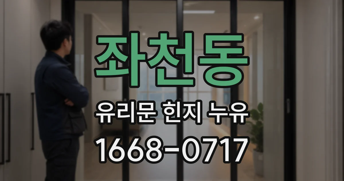 좌천동 유리문 힌지 누유